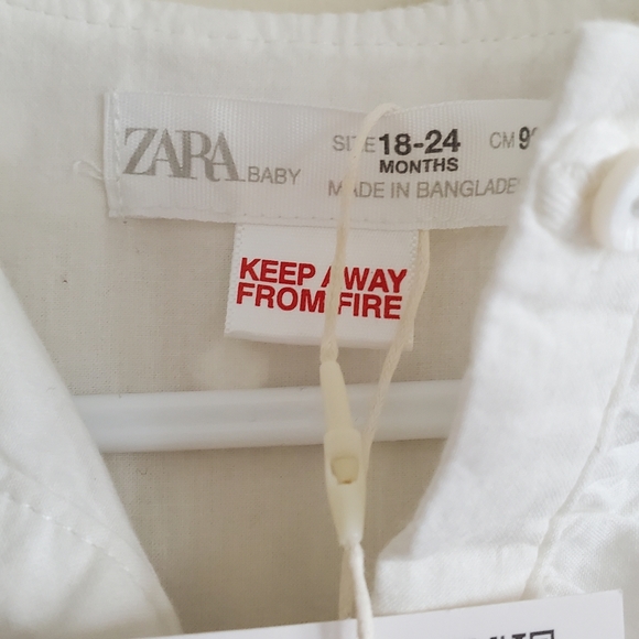 18-24 Months Zara white button shirt new with tag - Picture 5 of 10